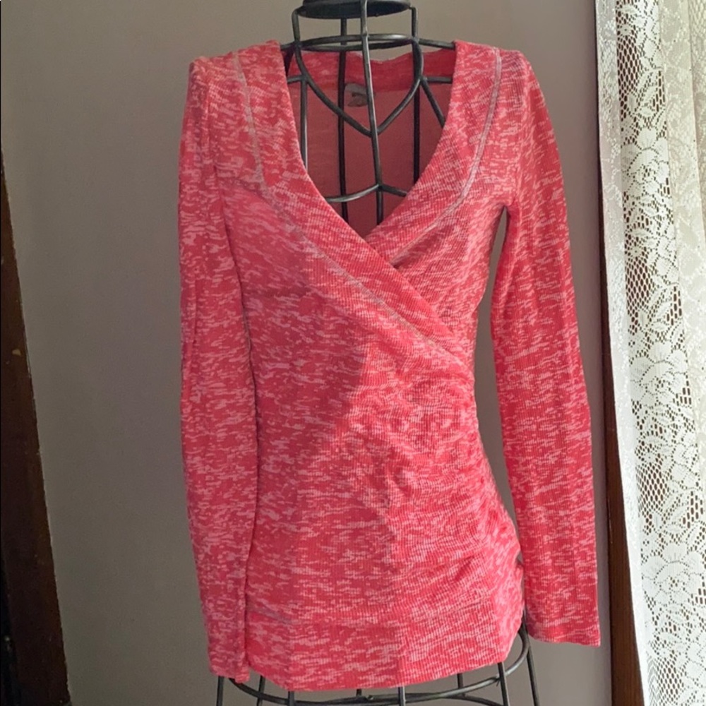 Size Small Faux Wrap Vanity Long Sleeve Top